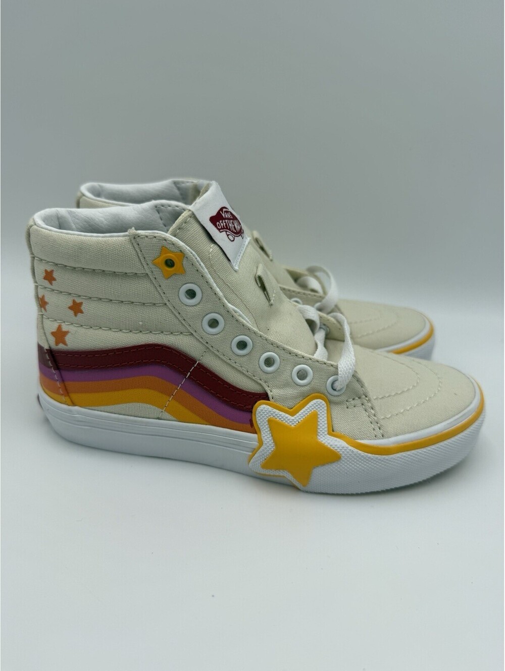 VANS Kids Sk8-Hi Rainbow Star Shoes VN000BVMBMB Multicolor Size 2 NWOB
